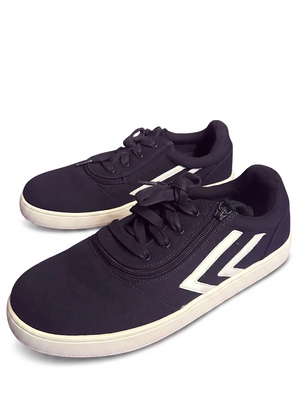Billy Men's Navy Casual Lace-Up Sneakers with White Chevron